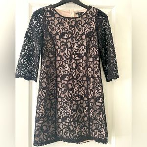 H&M Scalloped Lace Black Dress